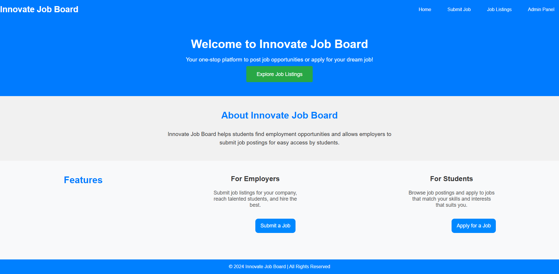 Job Board Project Screenshot